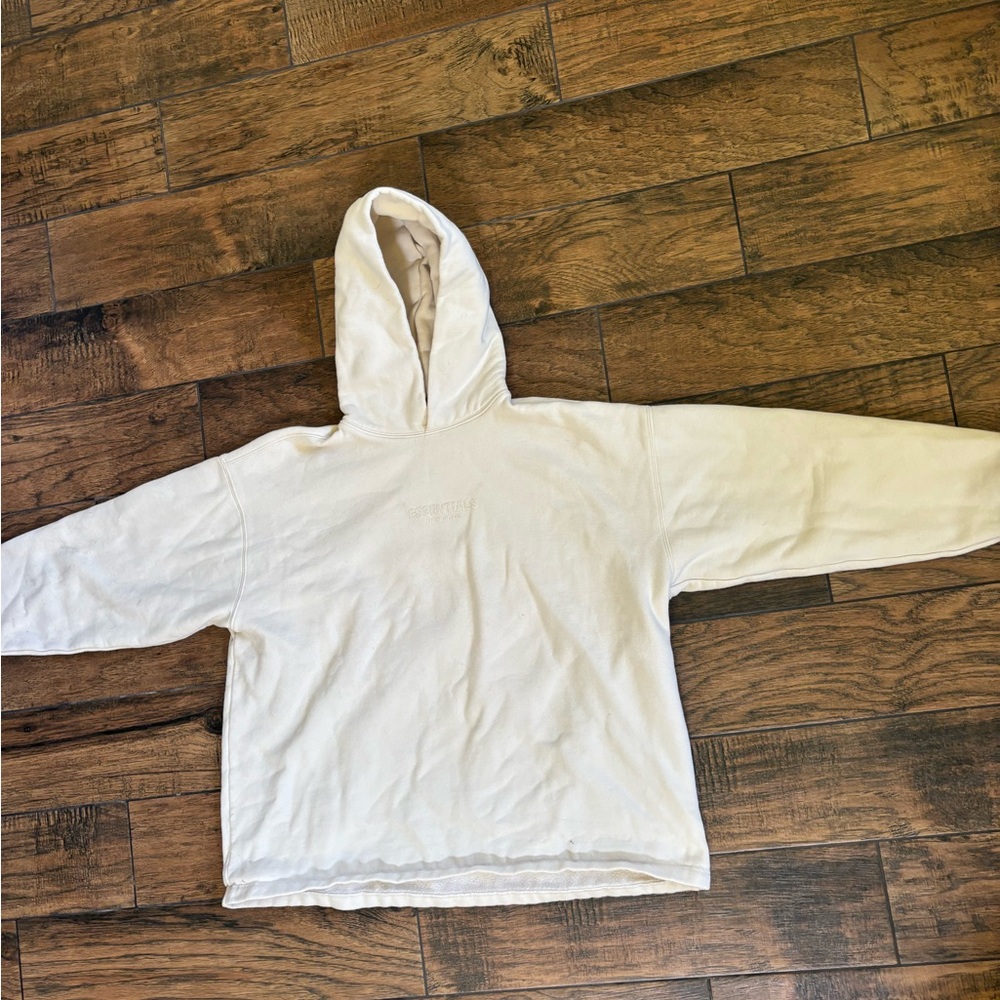 Oversized Essentials Cream Hoodie